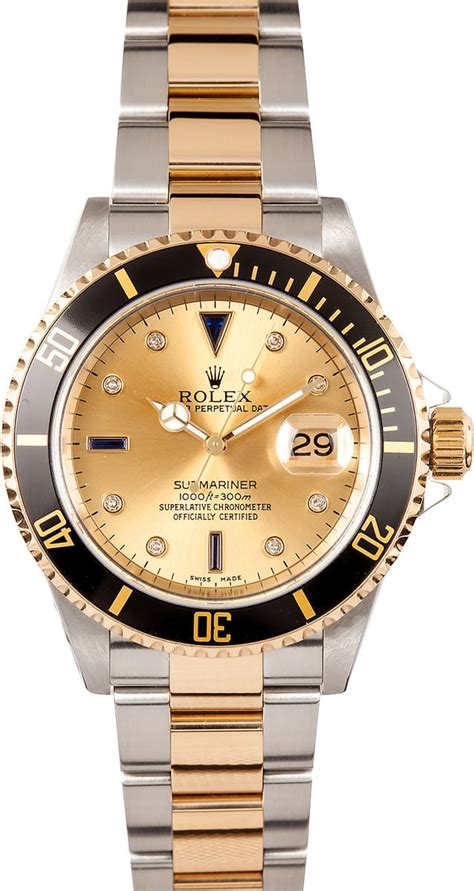 used 2 tone rolex submariner with diamond dial|Rolex Submariner diamond price.